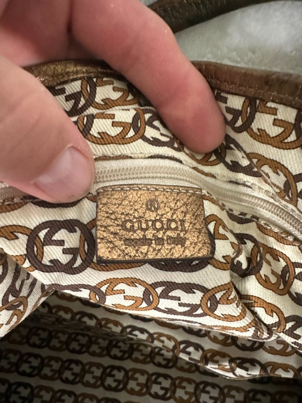 Gucci Gold GG Canvas Bag Bundle — Tote + Hobo, 2 Bags, As-Is - Picture 10 of 16